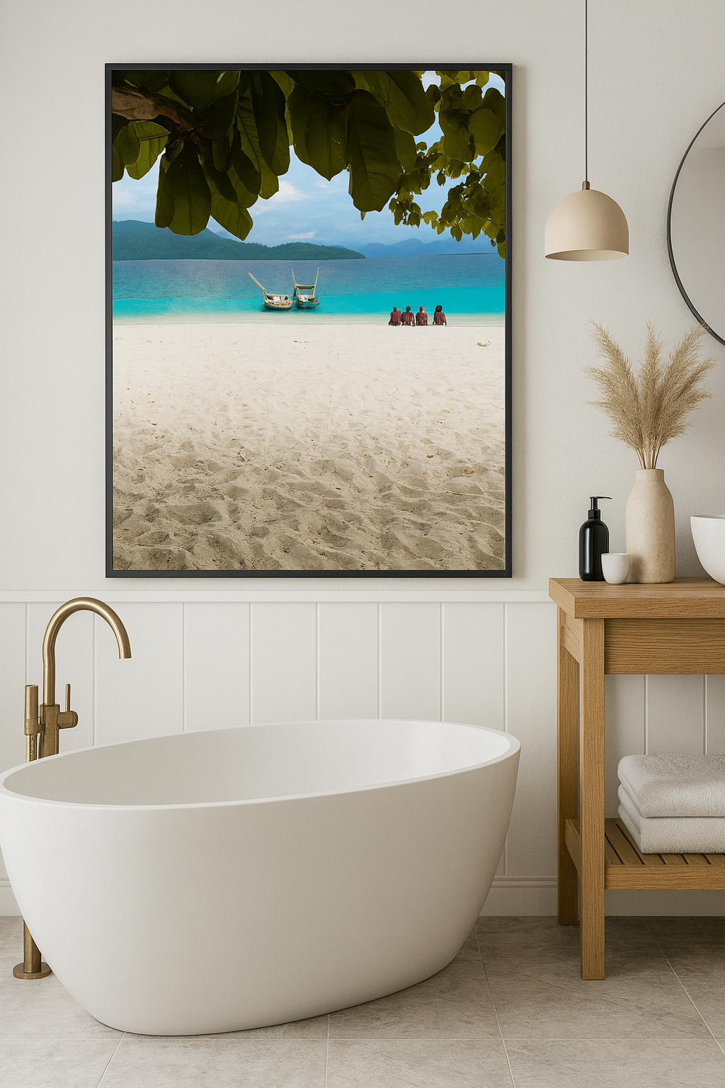 Beach Bums! Cap-Haitien Mint Beach Fine Art Poster, Coastal Wall Art, Ocean Decor, Beach House Decoration, Relaxing Home Aesthetic