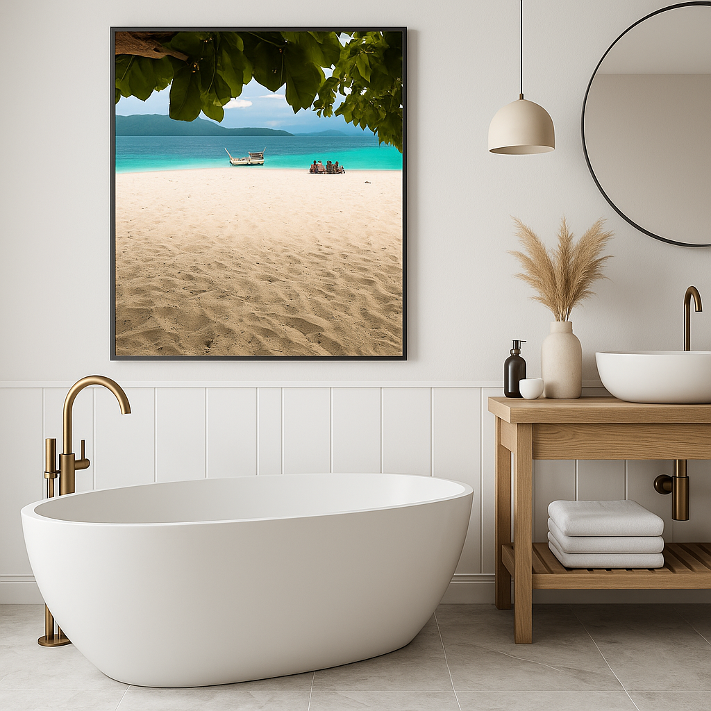 Beach Bums! Cap-Haitien Mint Beach Fine Art Poster, Coastal Wall Art, Ocean Decor, Beach House Decoration, Relaxing Home Aesthetic