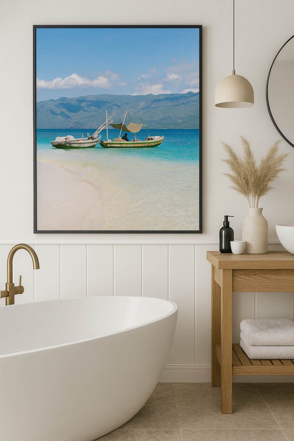 Serene Cap-Haitien Coastal Fine Art Poster, Ocean Wall Art, Nautical Decor, Beach House Print, Gift for Art Lovers