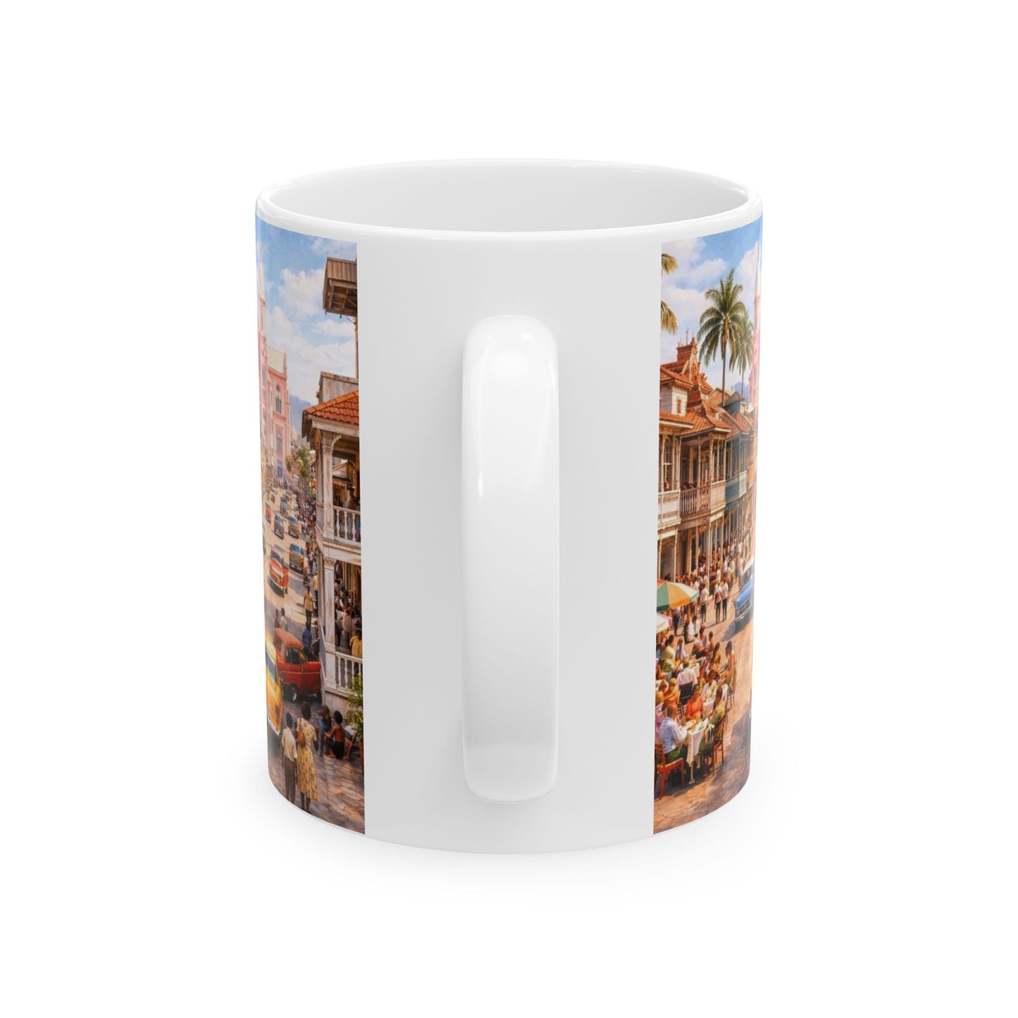 Vintage Haiti Devan Cathedral Coffee Mug — Tropical Caribbean Island Scenic Coffee Cup (11oz)