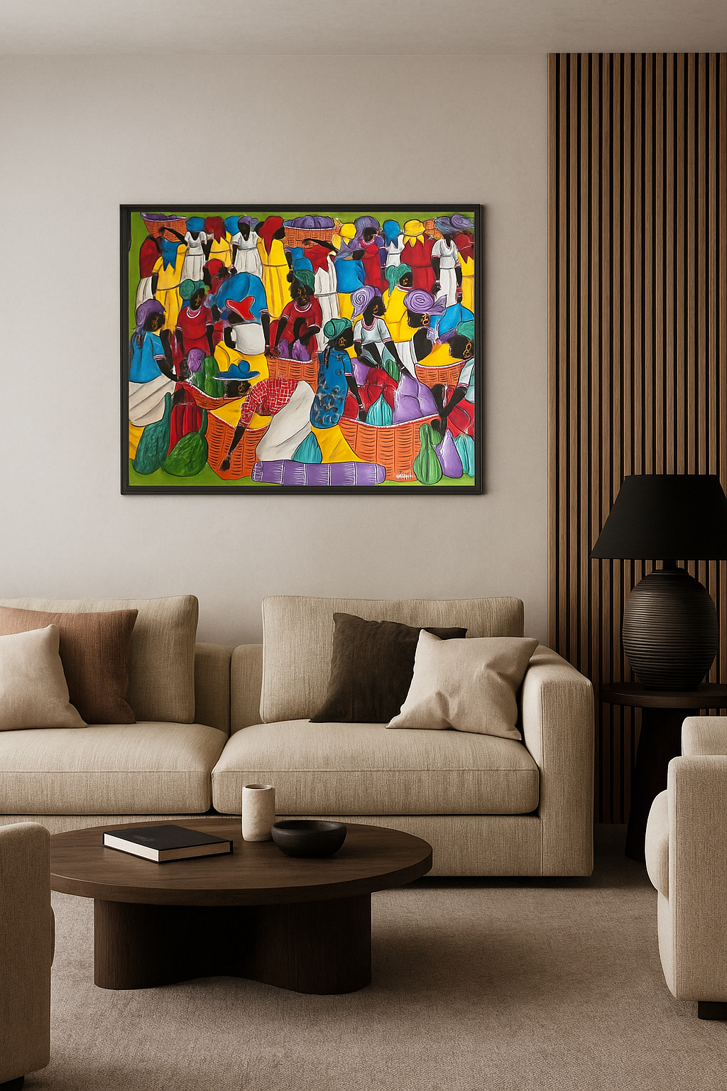 Pos Machan – Haitian Woman Market Painting, Symbol of Strength & Resilience