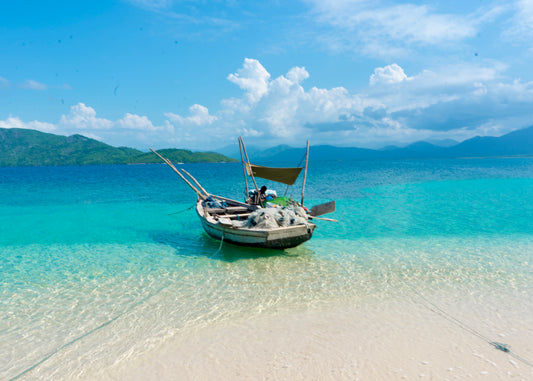 Wooden boat digital print