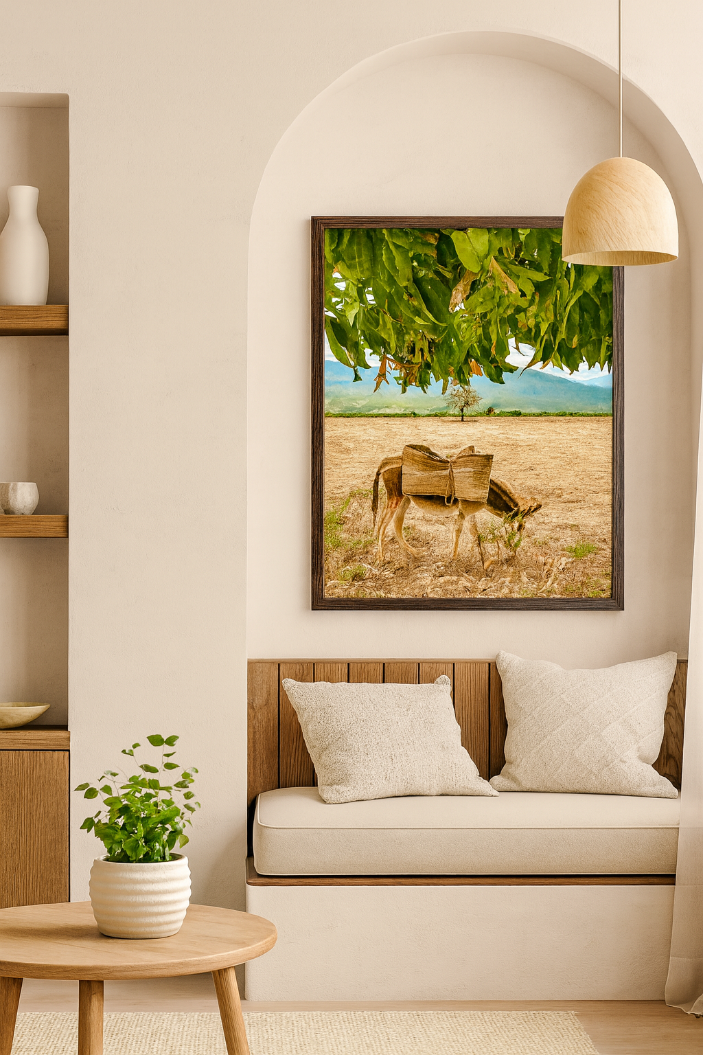 Donkey Grazing poster
